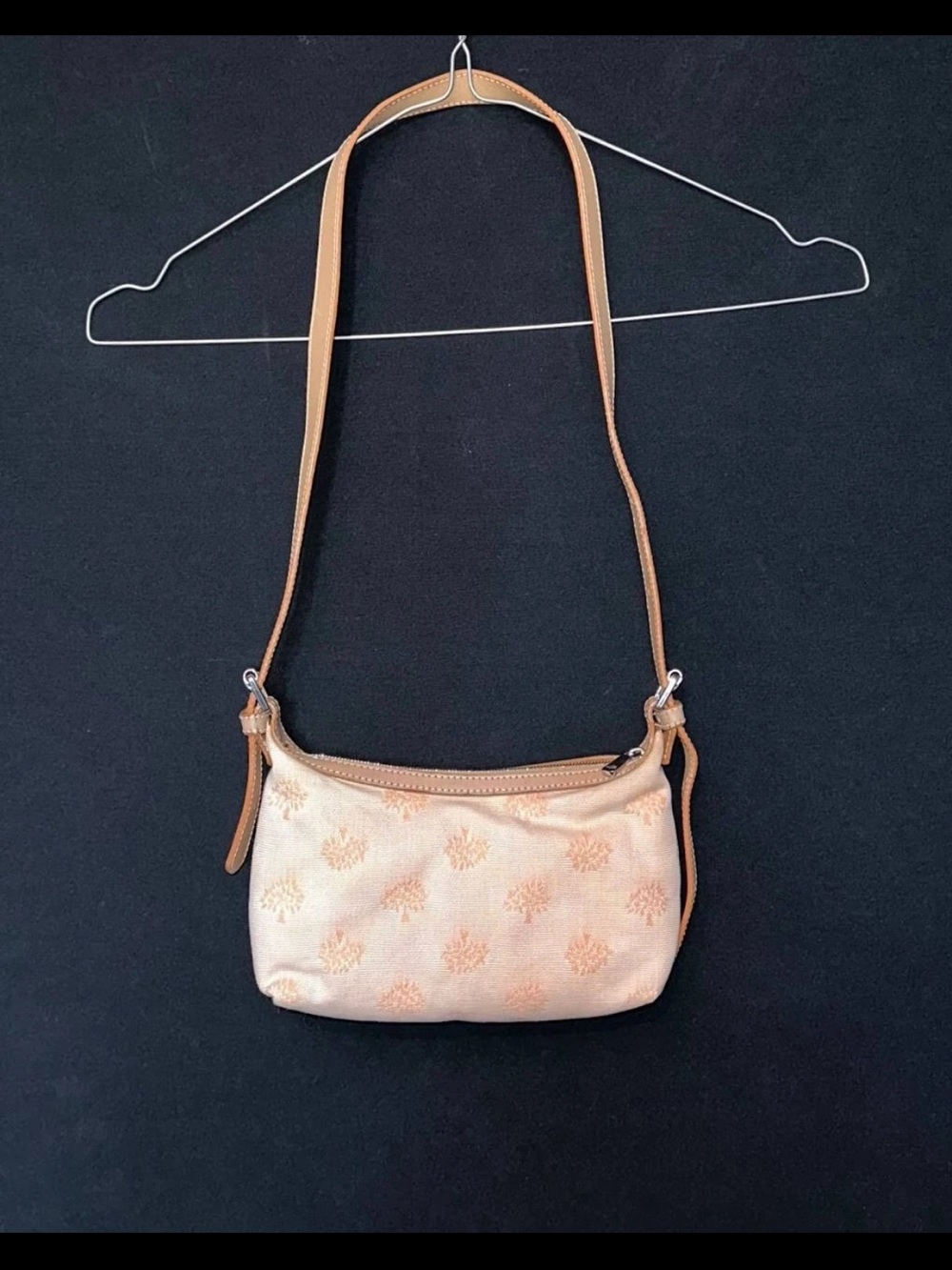 Mulberry Small Crossbody Bag in Light Peach with Tan Strap